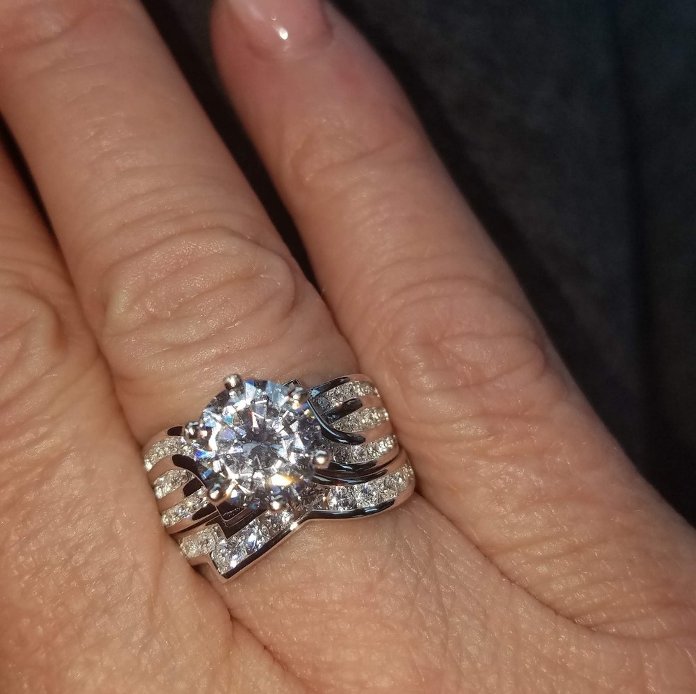 Bridal set 3.5 carat white sapphire